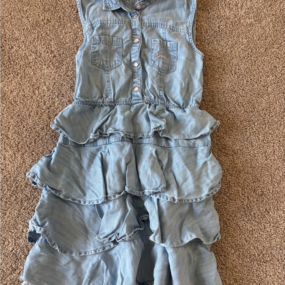 Guess Light Blue Denim Top